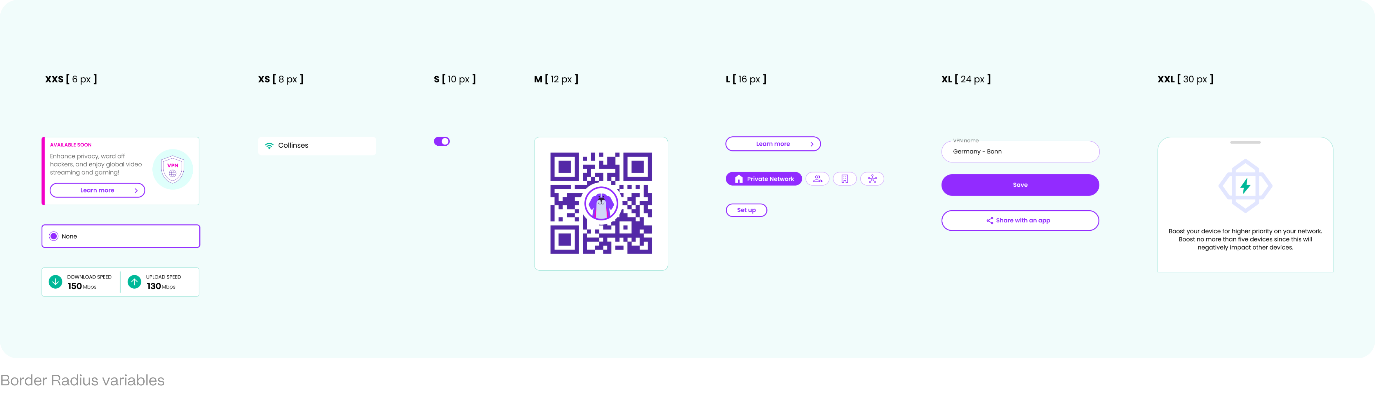 Border Radius variables